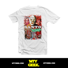 Load image into Gallery viewer, Playera El Santo La Hija De Frankenstein Plata Lucha Libre