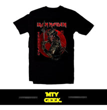 Load image into Gallery viewer, Playera Iron Maiden Mod. Rojo Senjutso Vintage Retro Unisex

