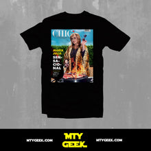 Load image into Gallery viewer, Playera Maria Julia La Fuente Vintage Negra Unisex
